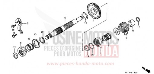 AXE DE KICKSTARTER XR250RN de 1992